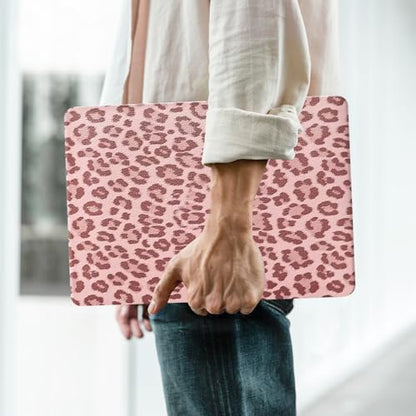 for MacBook Neo Case 13-inch 2026 A3404, Pink Leopard Print | Textured Cheetah Leather Laptop Cover with Logo Cutout, Slim Two-Piece Snap On Shell Includes Matching Keyboard Cover - color: Leopard Pink
