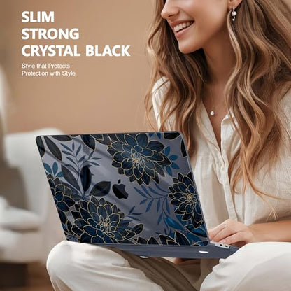 May Chen for MacBook Pro 13 inch Case 2022 2021 2020 Release A2338 M2 M1 A2289 A2251, Plastic Crystal Hard Shell Case Cover for MacBook Pro 13 inch Touch Bar Fits Touch ID, Luxury Dahlia - color: Luxury Dahlia