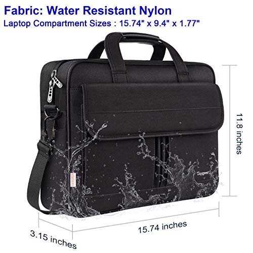 Taygeer Laptop Bag 15.6 Inch, Business Briefcase for Men Women, 15inch Water Resistant Messenger Shoulder Bag | Shoulder Strap, 52" Universal Replacement Laptop Shoulder Strap