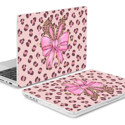 Mektron Case for M5 MacBook Pro 14 inch 2026 Model A3427 A3426 Fit 2025-2021 Model A3434 A3112 M4 A3112 A3401 A3185 M3 A2918 A2992 M2 A2779 M1 A2442 Cover, Cute Cheetah Bows - color: Cute Cheetah Bows