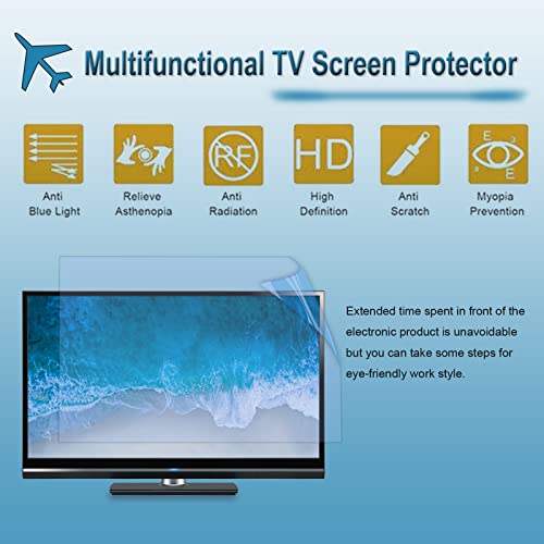 55 Inch Matte Anti-Glare TV Screen Protector, Dustproof Anti Scratch Anti Blue Light Film, Dust-Proof, Reduce Eye Fatigue Anti-Myopia,55"(1221 * 689mm)
