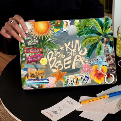 for MacBook Neo Case 13 inch 2026 A18 Pro (A3404), Anti-Scratch Protective Pattern Hard Shell Case, Trendy Laptop Cover with Keyboard Cover+Screen Film+Trackpad Film,Ocean Summer Vibes ﻿ - color: Ocean Summer Vibes