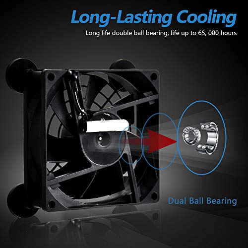 Quiet 80mm USB Fan, 5V USB Portable Cooling Fan for Flat Panel Xbox DVR PlayStation Router TV Receiver Computer Cabinet Cooler - size: Usb 80mm Fan