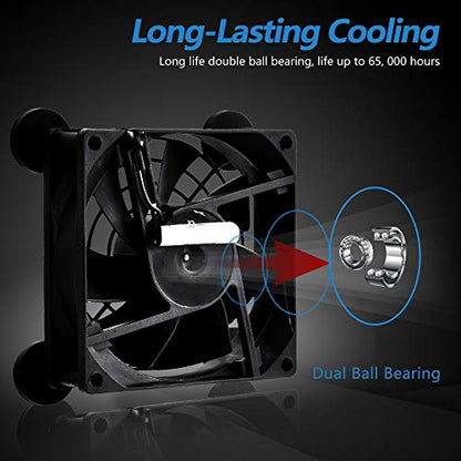 Quiet 80mm USB Fan, 5V USB Portable Cooling Fan for Flat Panel Xbox DVR PlayStation Router TV Receiver Computer Cabinet Cooler - size: Usb 80mm Fan