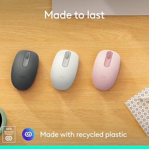 Logitech M196 Compact Ambidextrous Bluetooth Wireless Mouse - Rose | Bluetooth connectivity, no USB receiver, quiet clicks, 3 non-customizable buttons, 12-month battery life, PC Mac compatible - color: Rose