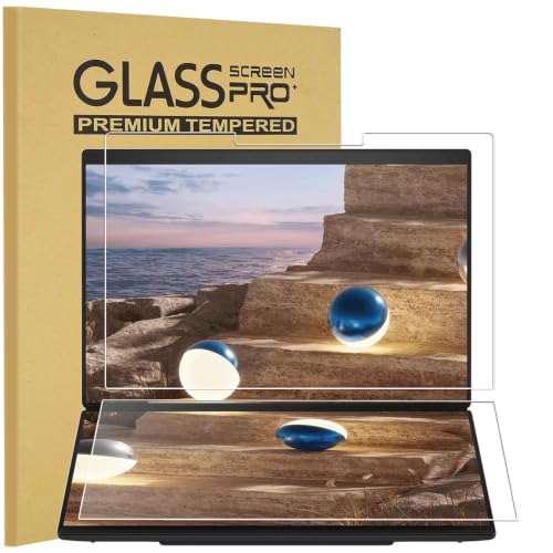 KEANBOLL 2 Pack Tempered Glass Screen Protector for 2026 ASUS ZenBook Duo 14" UX8407, Ultra Clear, Anti Scratch, Bubble Free (1 Sets - Primary and Secondary Screens)