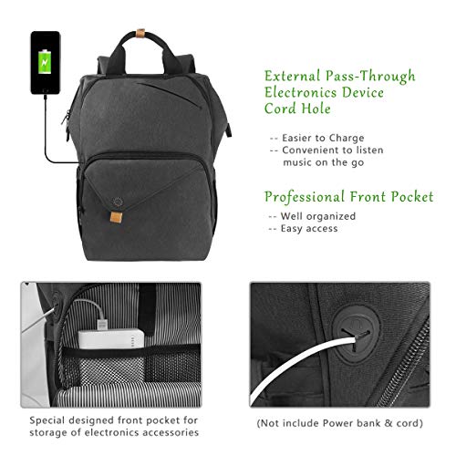Hap Tim Laptop Backpack, Travel Backpack for Women,Work Backpack (7651-DG) - color: Dark Grey