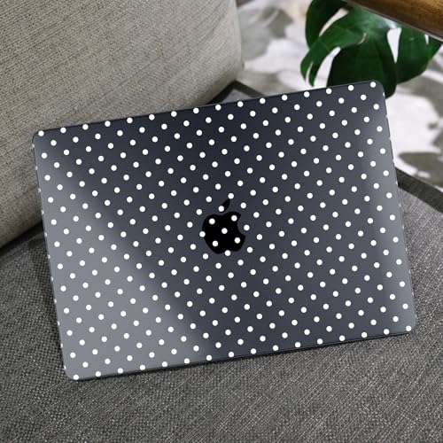 MEEgoodo for M5/M4/M3/M2 MacBook Air 15 inch Case 2026 2025 2024 2023, Case Fit Model (A3448/A3241/A3114/A2941) for MacBook Air 15.3 inch, White Polka Dot - color: White Polka Dot