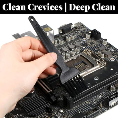 11 Pcs Mini Keyboard Cleaning Brushes Kit, Mini Anti Static Brush with Keycap Puller Tweezers, Dust Cleaning Brushes for Electronic Devices Computer Motherboard Fans Camera Small Space