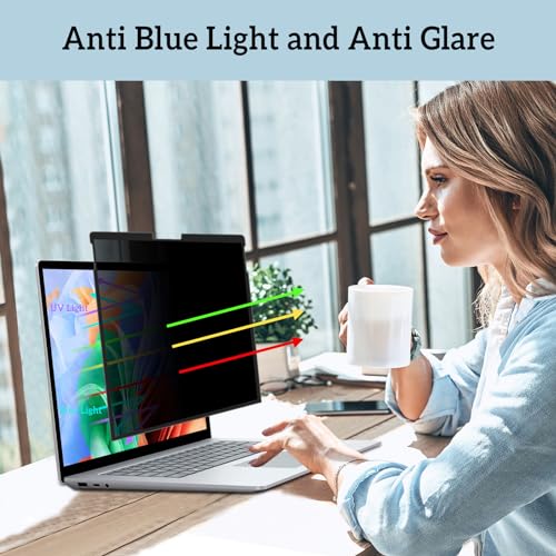 ZOEAGG Removable Privacy Screen for Surface Laptop Go 12.4 inch,Reusable/Easy Installation/Anti-Spy/Anti-Glare/Anti Blue Light,Microsoft Surface Laptop Go 12.4 inch(Go 3/2/1) Privacy Screen Protector - size: Surface Laptop Go (12.4 inch)