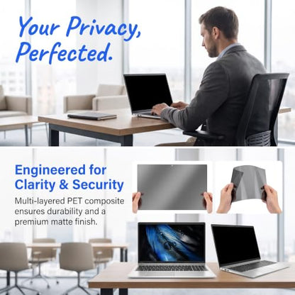 KEANBOLL Privacy Screen for Lenovo 14.5" 丨ASUS 14.5“丨Acer 14.5" 丨Dell 14.5" etc 14.5 inch 16:10 Aspect Removable Laptop Privacy Filter Shield