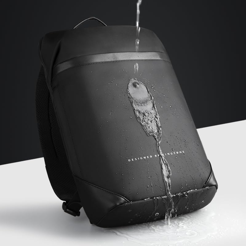 Kingsons 15.6 Inch Laptop Backpack Business for Men/Women,Travel Anti-Theft Slim Backpack with USB Charging Port and RFID Pocket Lightweight School Computer Bookbag Large Capacity Water Resistant - color: Ks3210w