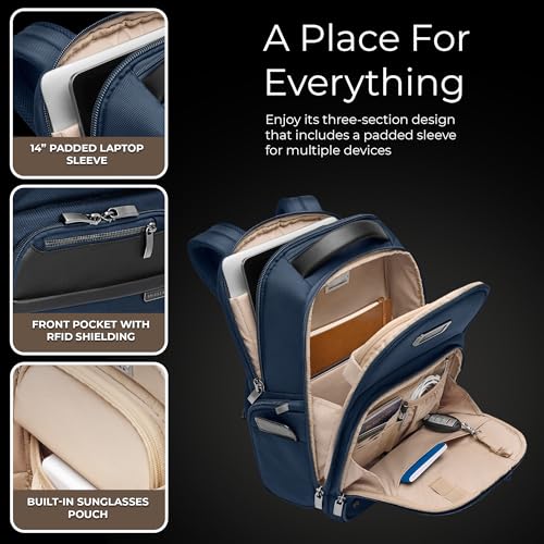 Briggs & Riley @work Medium Backpack - color: Navy, size: Medium Backpack