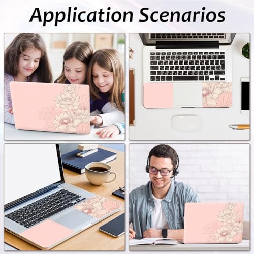 Laptop Skin 12.1-15.6 inch Removable Universal Reusable Laptop Sticker Decal,Waterproof No Residue Vinyl Cover,Scratch-Resistant Cuttable Full Wrap Sticker for Notebook, Lotus Flower Wall Art - color: Lotus Flower Wall Art