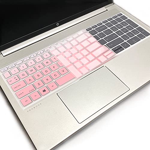 Keyboard Cover for 15.6" HP ProBook 450 G8 G9 G10/ 455 G8 G9 G10/ 650 G8/ HP Zbook Power G8 G9, HP ProBook 15.6 inch Laptop Keyboard Skin(NOT fit HP ProBook 450/455/650 G6 G7)-OmbrePink - color: OmbrePink