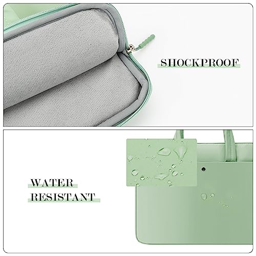 15.6-16 Inch Laptop Sleeve Case Carrying Bag with Handle, Green | Compatible with 15.6 Inch Laptop Computer, 15-16 Inch MacBook Pro/Air, Slim Lightweight Protective Computer Portable Bag - color: Green, size: 15.6/16 Inch