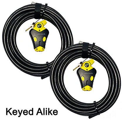 Master Lock - Two 30 ft Python Adjustable Cable Locks Keyed Alike, 8413KACBL-3030 - size: 2-30 ft