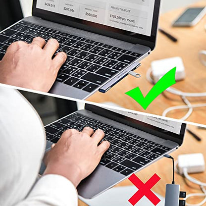 USB Hub for Laptop, USB 3.0 Hub 4-Port, 5Gbps USB Splitter for Laptop, Windows, MacBook, PC, Flash Drives, HDD, Printer, Keyboard, Mouse (Right-Side USB Hub) - color: Grey right model