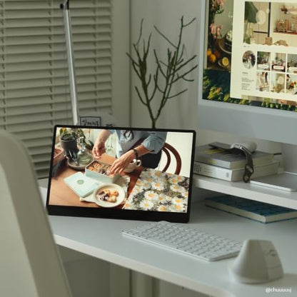 SOTSU FlipAction Go 14" Premium Portable Monitor | IPS | Crafted Aluminum | FHD 1080p | 400 Nits | 100% sRGB | Pivoting Screen | Tempered Glass | USB-C/Mini HDMI | 5W | Robust yet Lightweight - color: Stealth Black