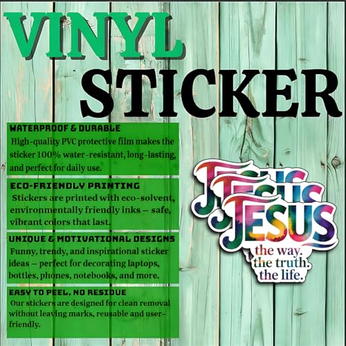 (3Pcs) Jesus The Way The Truth The Life Christian Sticker Waterproof Vinyl Decal Religious Faith Sticker Colorful Bible Decal Laptop Water Bottle Church Gifts Christians Adults Teens Women 3x2.3 Inch - color: Jesus the Way