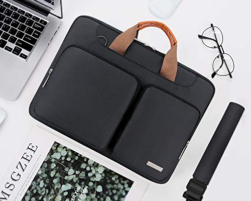 Lacdo 17 17.3 Inch Laptop Bag Women Men Sleeve Case for Dell/HP Envy/ASUS/Acer/Lenovo/LG/Razer Blade Pro 17/MacBook Pro 17, Computer Shoulder Messenger Bag Business Briefcase with Shoulder Strap,Black - color: Black, size: 17-17.3 Inches