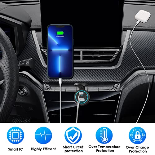 83W12V USB Outlet Qidoe 65W USB C for Laptop Car Charger Socket Quick Charge3.0 18W with Power Switch Long Body Waterproof Adapter for Car Boat Marine Truck Golf RV