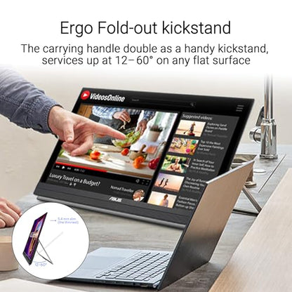 ASUS ZenScreen MB27ACF 27 Inch 1440p 100Hz USB-C Portable Monitor | USB-C PD 70W, C-clamp Arm, Speakers, Partition Hook, Kickstand, IPS, Subwoofer, Carrying Handle ,Display for MacBook and PC - style: ERROR:#N/A