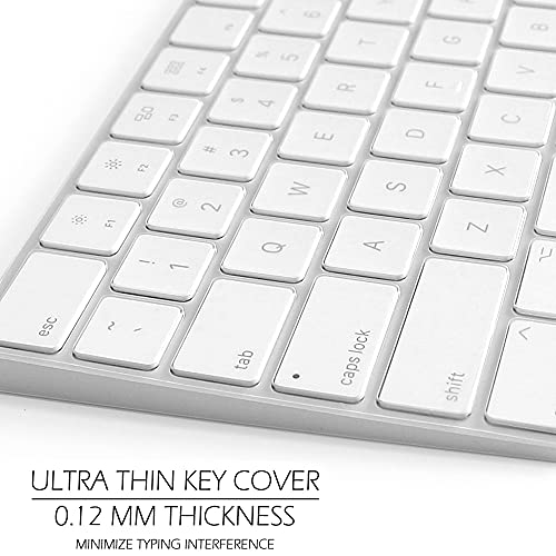 ProElife Keyboard Cover for Magic Keyboard with Touch ID A3119, Clear, TPU | Non-interference Design for ID Key, Dust-proof, Ultra Thin (0.13 mm), Protective Skin, Precision Molded, Washable & Reusable