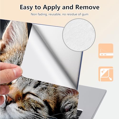 Laptop Skin Sticker Decal 15.6 Inch,12 13 13.3 14 15 15.6 in Laptop Netbook Skins for Notebook,Art Decal Removable Waterproof Scratch Resistant,Universal Vinyl Cover,Cute Sleep Cat - color: Cute Sleep Cat