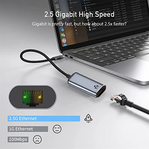 USB-C Type-C USB3.1 to 2500Mbps 2.5Gbps GBE Gigabit Ethernet Network LAN Cable Adapter for Laptop - style: USB-C to 2500Mbps