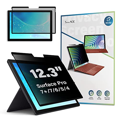 SenseAGE Magnetic Privacy Screen Protector for Surface Pro 12.3 inch (7+/7/6/5/4), Easy On/Off Privacy Filter, Anti-Blue Light, Glare, Laptop Screen Filter, Compatible with Surface Pro 12.3" - size: Surface Pro 12.3" (7+/7/6/5/4)
