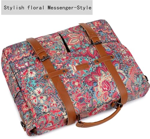 Baosha 15.6 Inch Laptop Bag Floral for Women Briefcase Shoulder Bag Messenger Bag YL-01