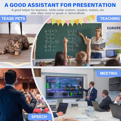 Presentation Clicker Wireless Presenter Remote Clicker for 2-in-1 USB Type C Powerpoint Clicker, Rechargeable Presentation Remote PPT Slide Advancer for Mac/Google Slide/Keynote - style: USB C+USB A Rechargeable