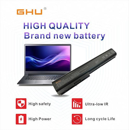 GHU New Battery Replacement for 480385-001 486766-001 HSTNN-OB75 Compatible Wit HhP Pavilion Laptop and Notebook 464058-251 464059-121 464059-141 516355-001 516916-001 GA08 HSTNN-C50C HSTNN-DB74 - style: DV7/8 Cell