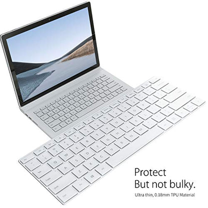 SurfaceMate Keyboard Cover Protector Skin for Microsoft Surface Book 3/ Book 2/ Laptop 2 13.5''/15'' 2020/2017/2018 Release, Premium Ultra Thin 0.18mm, High Transparency, US Keyboard Layout - size: Book 3/Book 2/Laptop 2