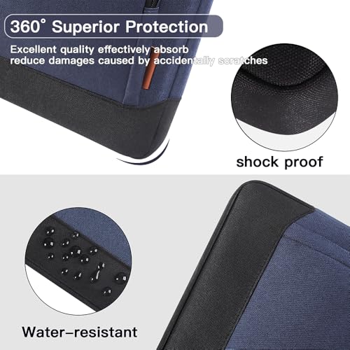 DOMISO 13.5-14 Inch Laptop Bag Business Briefcase Notebook Carrying Case Shoulderbag for MacBook Pro 14 Inch 2021 Model A2442 with M1 Pro/ M1 Max Chip & Touch ID,Blue - color: Blue, size: 13.5 - 14 Inch
