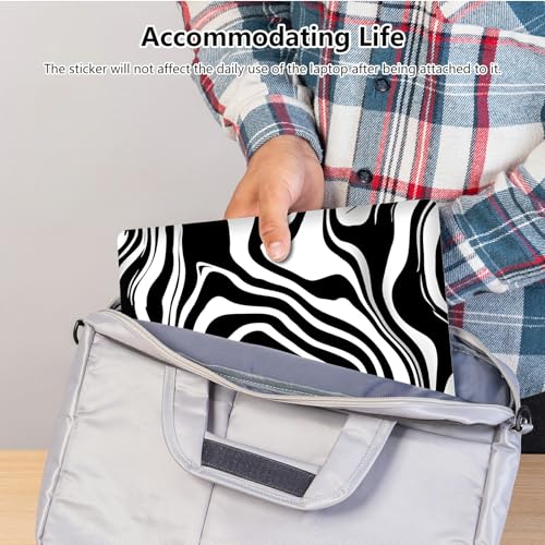Universal Laptop Skin Sticker with 2 Wrist Pad Skins, Waterproof Scratch Resistant Vinyl Laptop Cover Decal, Cut to Fit for 11–15.6 Inch MacBook HP Dell Lenovo, Abstract Wavy - color: Abstract Wavy
