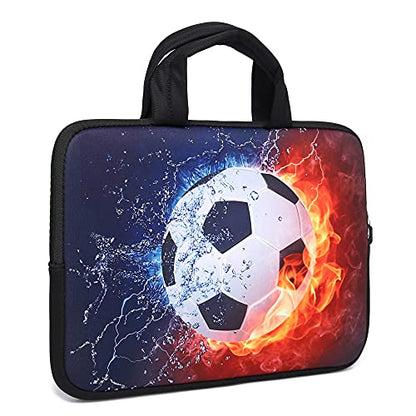 14 15 15.4 15.6 inch Laptop Handle Bag Computer Protect Case Pouch Holder Notebook Sleeve Neoprene Cover Soft Carrying Travel Case for Dell Lenovo Toshiba HP Chromebook ASUS Acer(Cool Soccer) - color: Cool Soccer