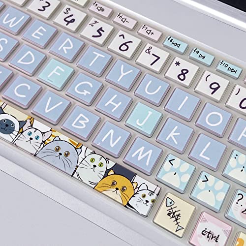Silicone Keyboard Cover for 15.6 HP Laptop 15-fc 15-fd 15t-fd 15z-fc/HP Pavilion 15-eg 15t-eg 15-eh 15-er, 17z-ca 17-cn 17-cp 17z-cp Model Series,Cute Cat - color: Cute Cat