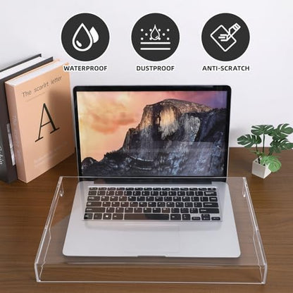 Keyboard Dust Cover Transparent Acrylic Keyboard Protector for Home Office Water-Resistant Protective Case for Laptop and Desktop Use 15.74 X 10.43 X 1.57 in - size: 40.00X26.50X4.00CM