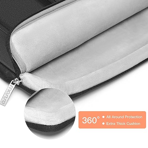 MOSISO 360 Protective Laptop Case 14 inch, Laptop Sleeve | Compatible with HP Lenovo Dell ASUS Acer,HP Stream,Dell Latitude,Side Open Bag with 2 Raised&1 Flapover Pockets, Black - color: Black, size: 14 inch