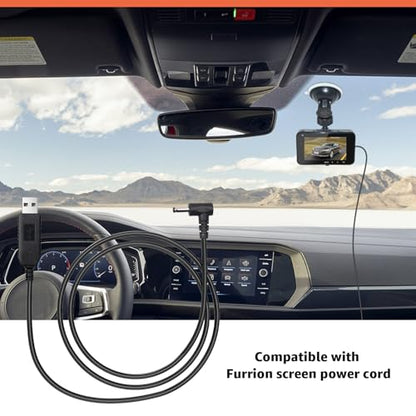 3.3Ft USB to DC Car Charger Cable for Furrion FOS07TADS Vision S Monitor Replacement Power Supply Cord for 7-Inch Screen Display, Compatible with Hitch Wireless Backup Camera FOS48TA-BL & FOS48TAPK-BL - size: 3.3FT