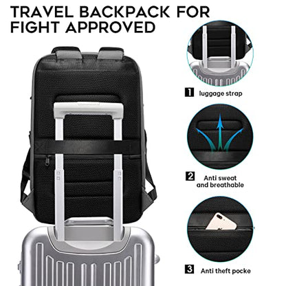 BANGE Business Laptop Smart backpack Can Hold 15.6 Inch Laptop Commute Backpack Carry on bag for men and women (Grey) - color: Grey