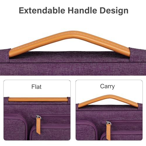 MOSISO 360 Protective Laptop Case 13.3 inch, 13-13.3 inch Laptop Sleeve | Compatible with MacBook Air/Pro 13 / Pro 14,HP Dell Acer ASUS, Side Open Carrying Case with 4 Zipper Pockets,Argyle Purple - color: Argyle Purple, size: 13.3 inch