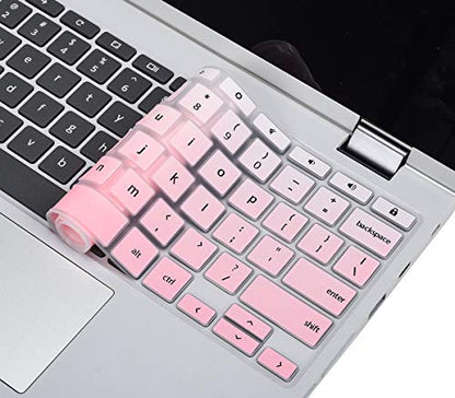 Lenovo Chromebook Keyboard Cover Skin - Flex 3, IdeaPad 3, Spin X360, Flex 5, C330/C340 100e/300e/500e, Ombre Pink - color: Ombre Pink