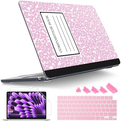 Tuiklol for 2026 2025 2024 2023 MacBook Air 15 inch Case Model M5 A3448 M4 A3241 M3 A3114 M2 A2941 Hard Shell Case for MacBook 15.3'' Cover, Composition Book - color: ,Composition Book