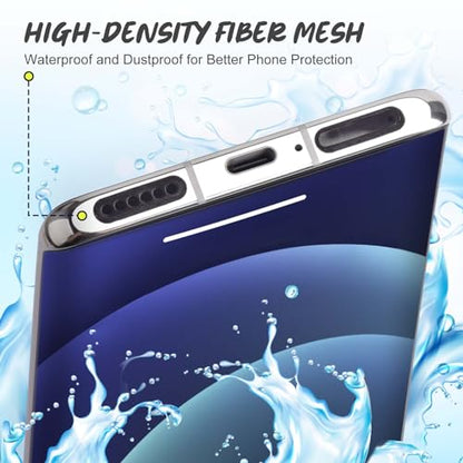120Pcs Phone Speaker Cover Phone Speaker Dustproof Stickers Phone Speaker Dust Protector Cover Anti Dust Sticker Speaker Dust-Proof Cover Kit with Cleaning Brush & Tweezer - size: 120Pcs
