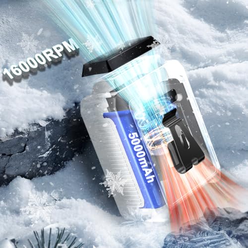 CAZOKASI Personal Waist Clip Fan Rechargeable Wearable Hand Free Wearable Cooler Fan for Traveling Working Outdoor Office (5000mAh / White) - size: 5000mAh / White