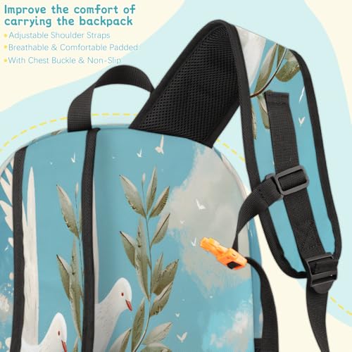 Pigeon Laptop Backpack for Women Men, 18.3 Inch Travel Work Backpacks, Bird Waterproof Computer Casual Daypack Nurse Teacher Bags - color: Multicolor 15