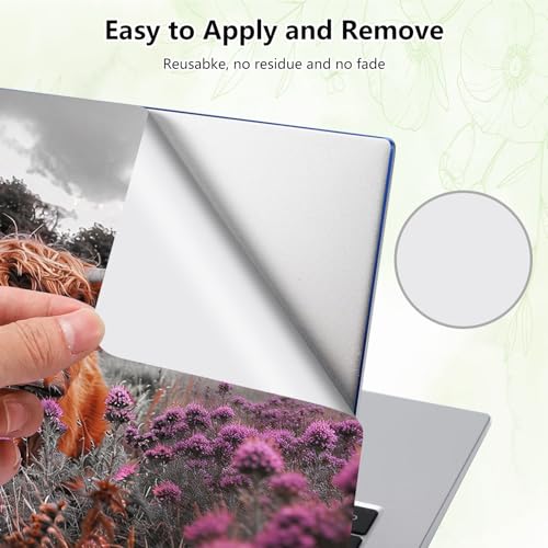 Laptop Skin Sticker Decal, Universal Reusable Vinyl Laptop Cover for 12" 13" 13.3" 14" 15" 15.4" 15.6" Notebook PC, Waterproof Scratch-Resistant with 2 Wrist Pads, Easy to Apply & Remove,Highland Cows - color: Highland Cows